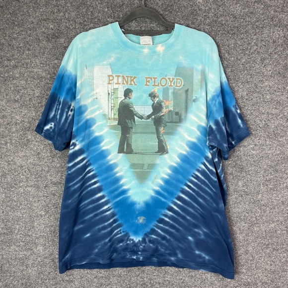 Anvil Other - Vintage Anvil Pink Floyd Shirt L Blue Fair Wish You Were Here Tie Dye Graphic